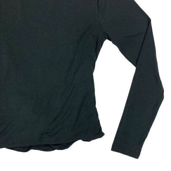 J. Crew Top Womens Size Small Black Long Sleeve Wrap Plaid Tie Holiday Pullover - Picture 11 of 16